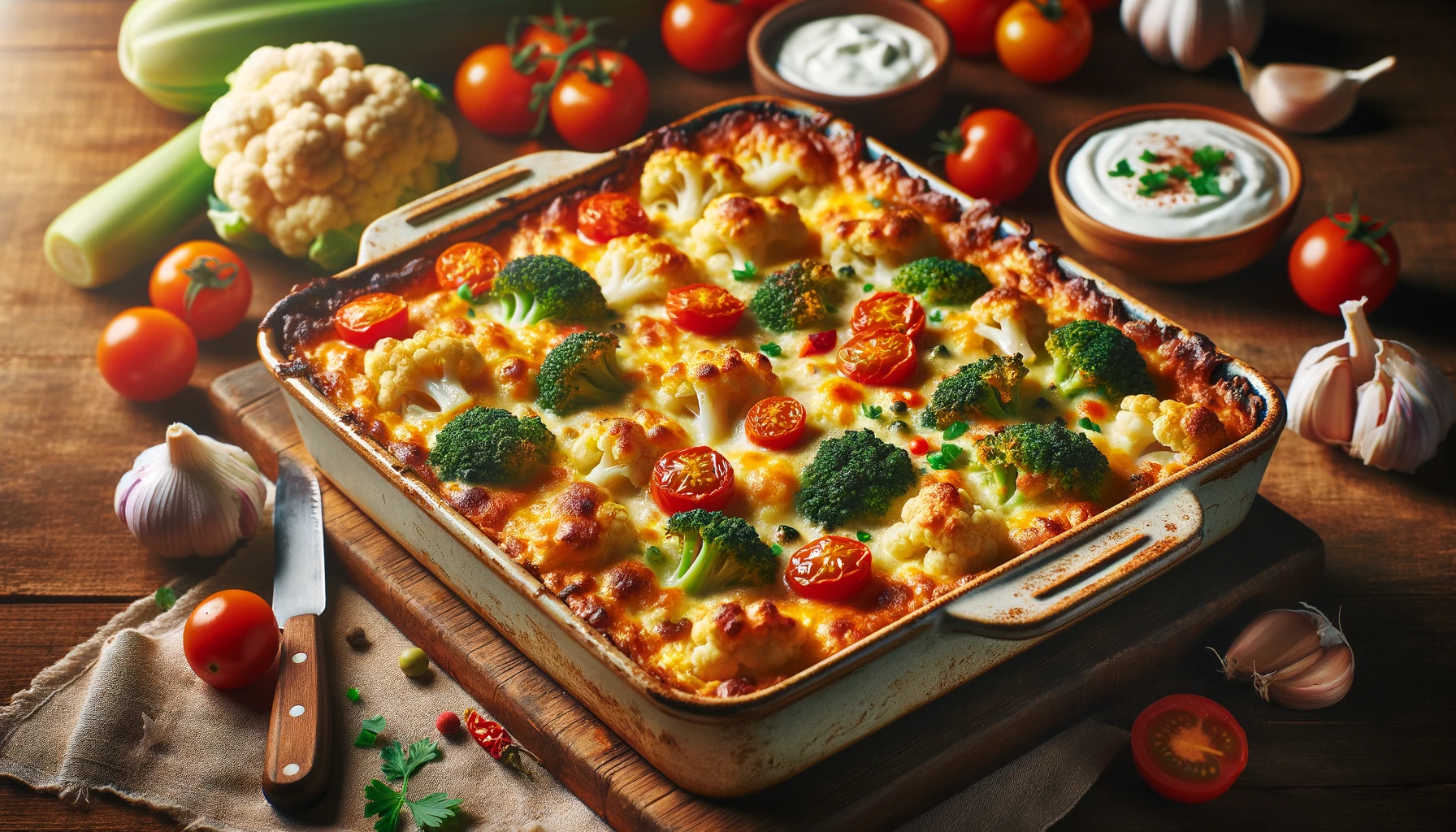 ¡Hago esta cazuela de verduras cada fin de semana! ¡Coliflor y brócoli cocinándose tan delicioso!