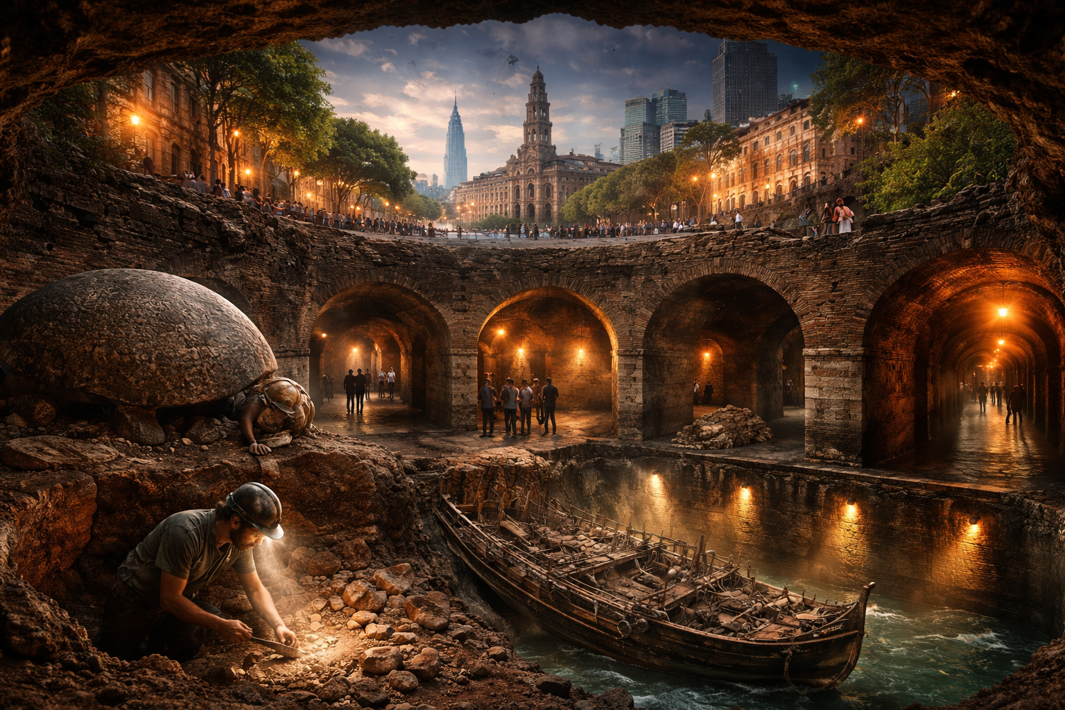 Qué estructuras y lugares poco conocidos existen bajo la ciudad de Buenos Aires, Argentina.