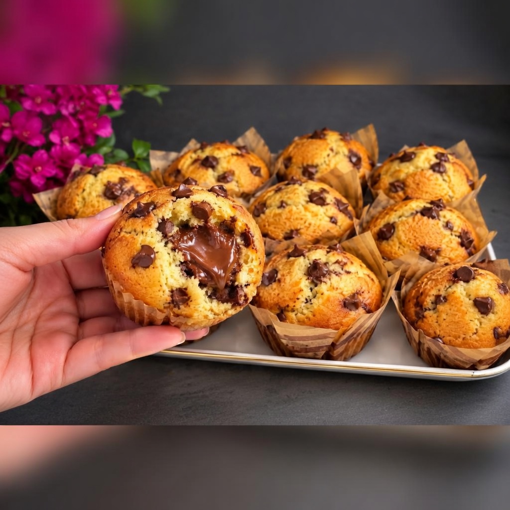 Muffins de chocolate rellenos: la receta esponjosa que no vas a cambiar nunca más