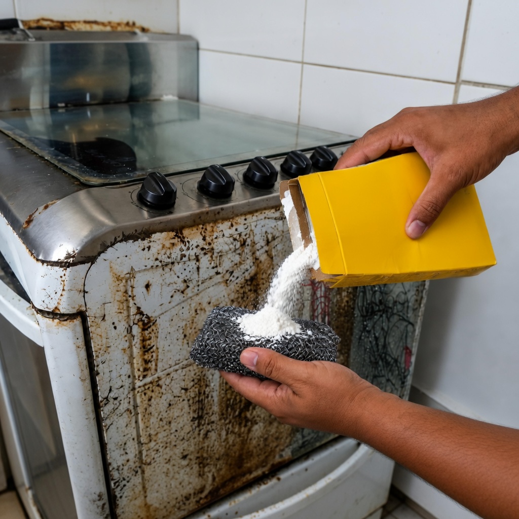 La pasta casera con maicena que deja la cocina como nueva, sin esfregar