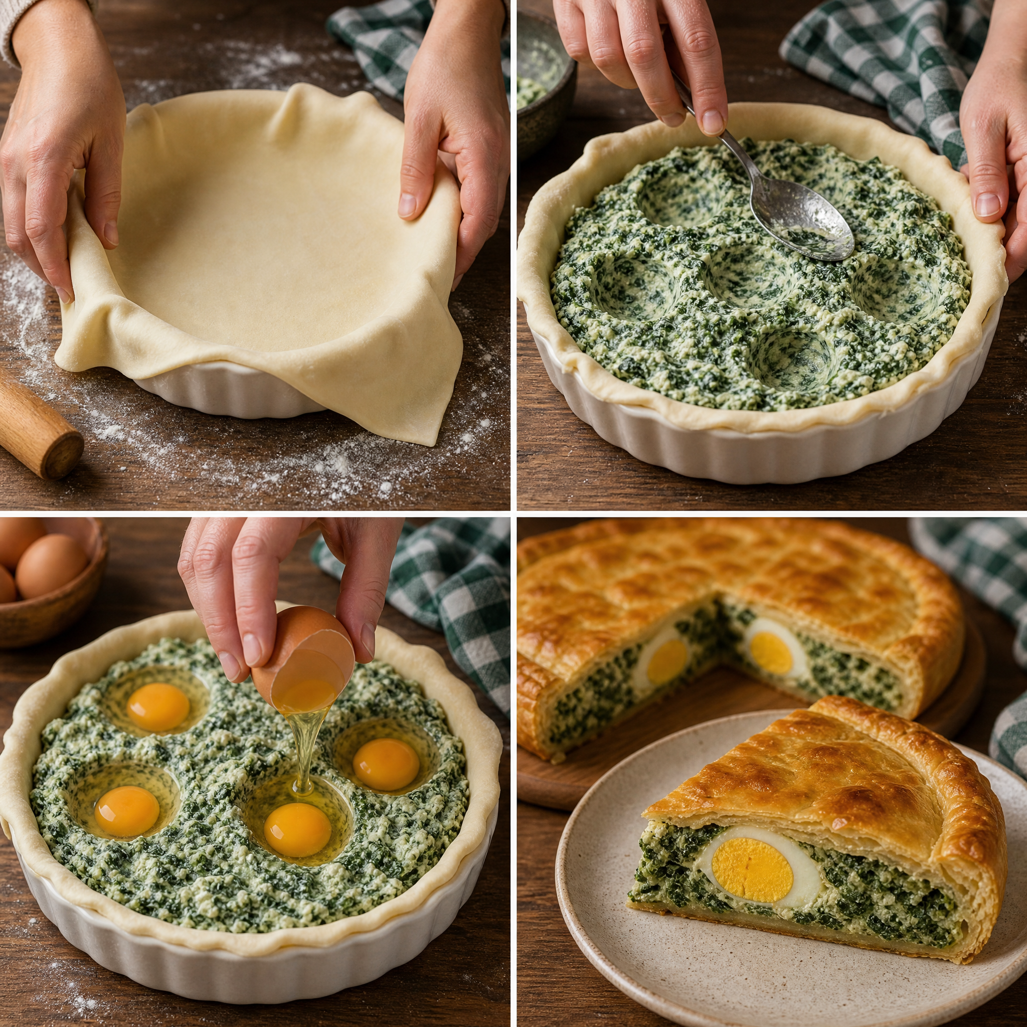 Tarta pascualina de acelga y huevo, la receta paso a paso
