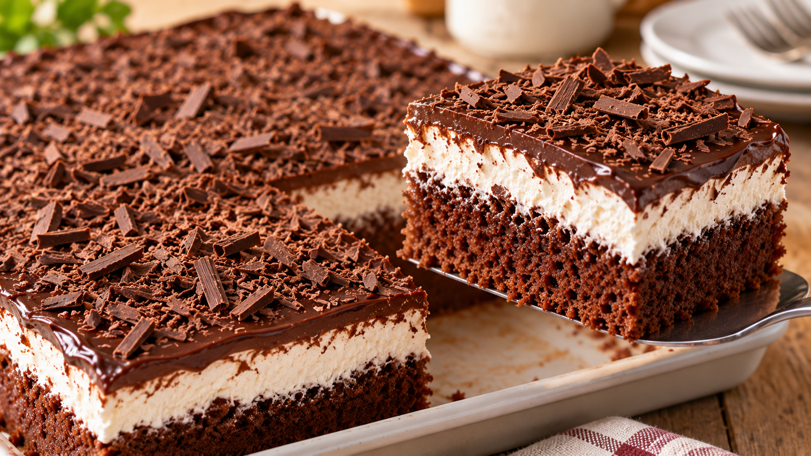 Torta de chocolate de 7 cucharadas: fácil, esponjosa y con una irresistible crema de chocolate