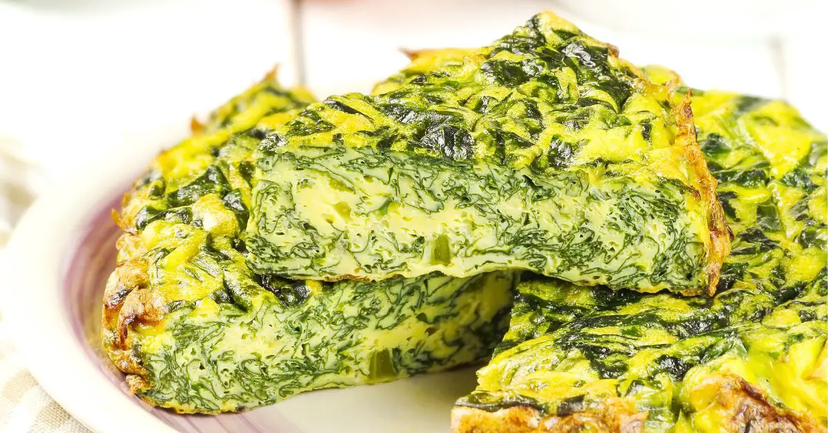 Receta tortilla de espinaca