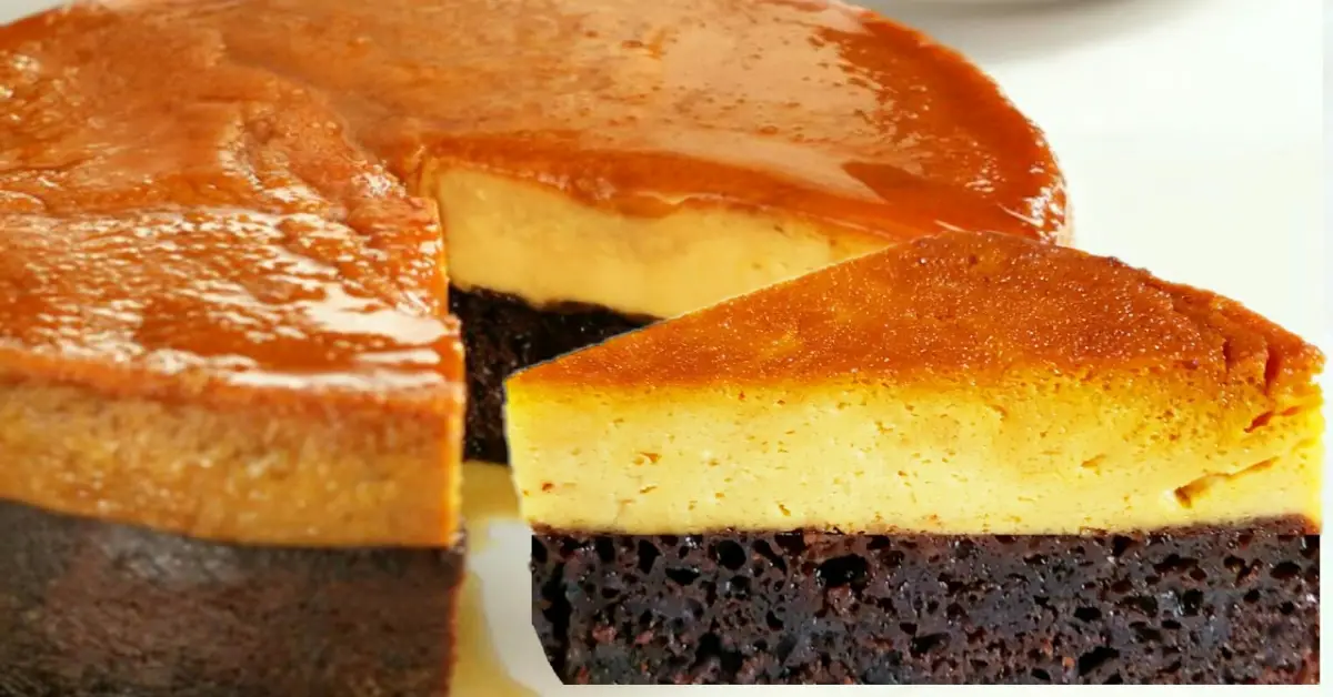 Chocoflan casero ¡pastel imposible sin horno!