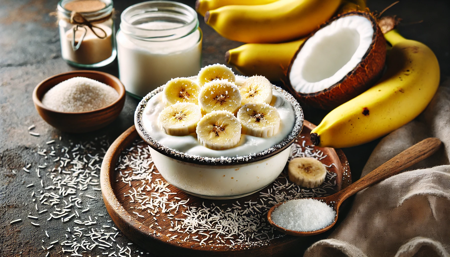 ¡Yogur vegano de banana! Probiótico libre de lactosa/leche de vaca. ¡Solo 3 ingredientes!