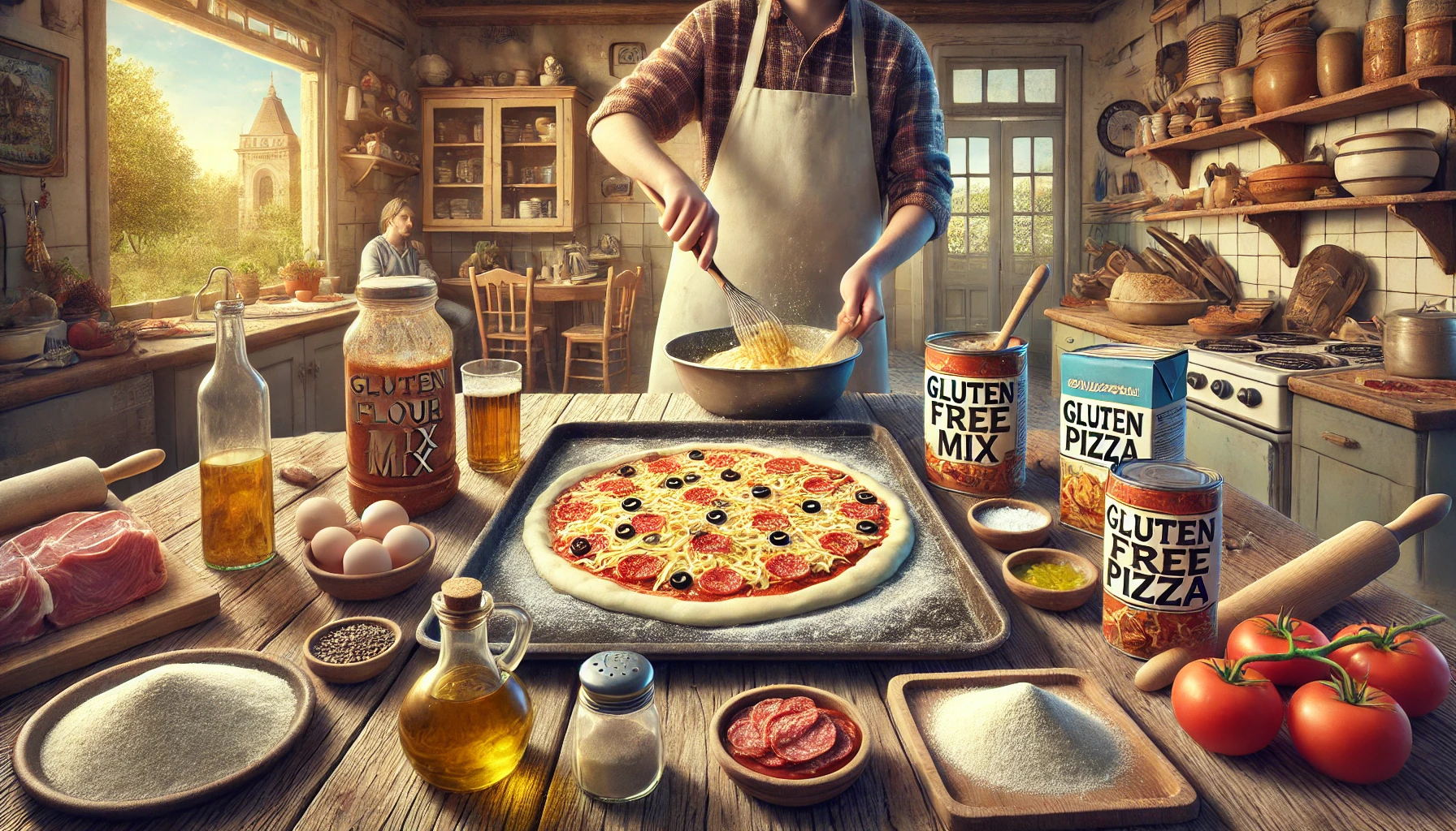 Pizza sin gluten con miga esponjosa y base crocante (masa básica para pizzetas y pizza sin TACC)