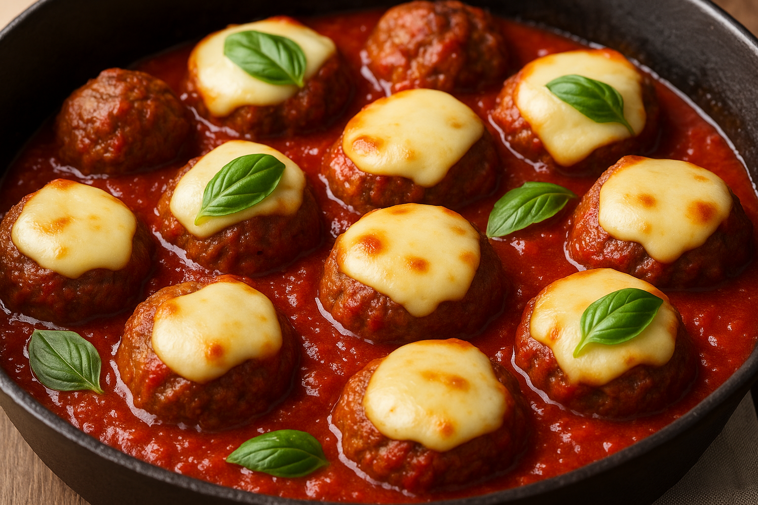 Albóndigas con papas y salsa de tomate.