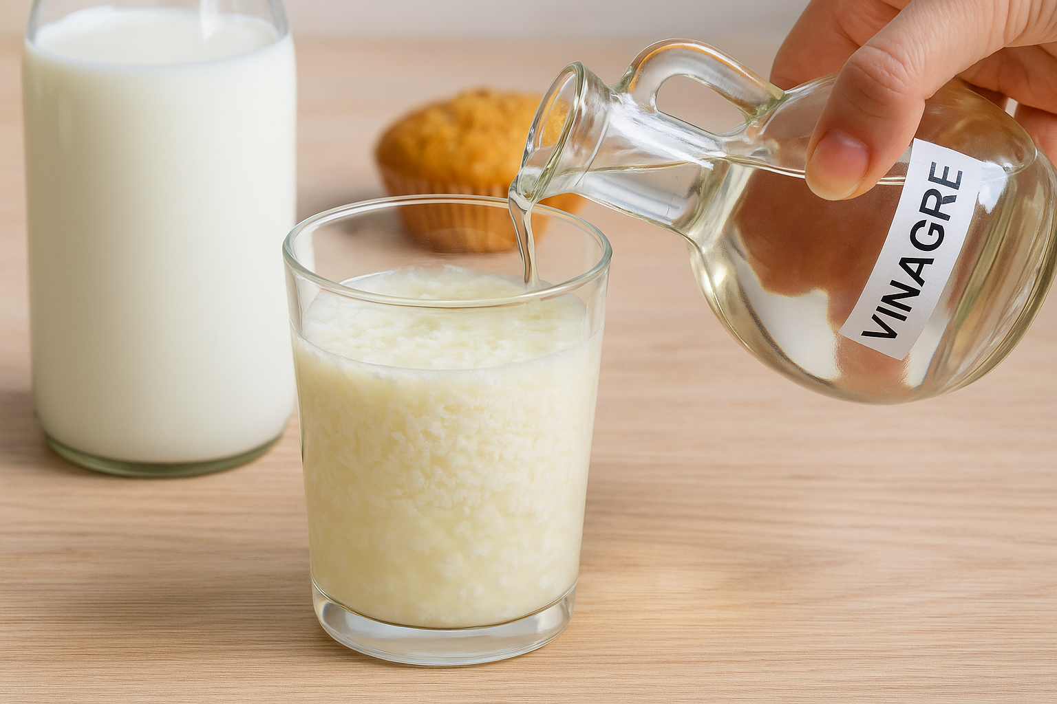 ¡Receta olvidada de los años 60! Batí leche con vinagre y tus pasteles siempre quedarán esponjosos y livianos.