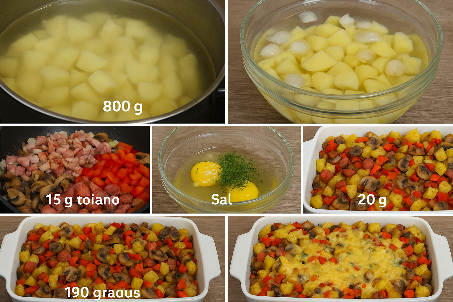 Exquisito pastel de papas que puedes preparar en 10 minutos.