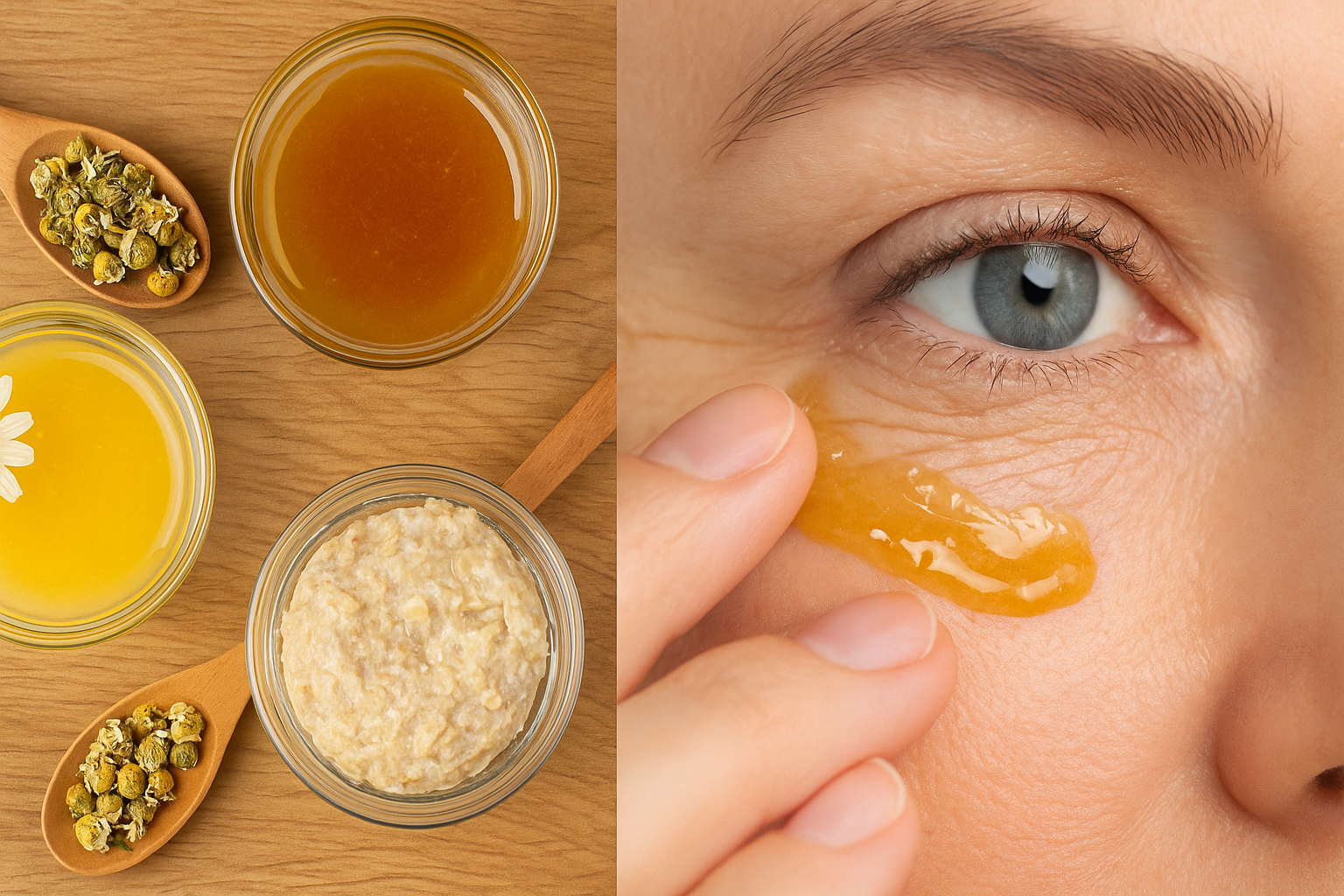 2 mascarillas caseras para eliminar las arrugas alrededor de los ojos.