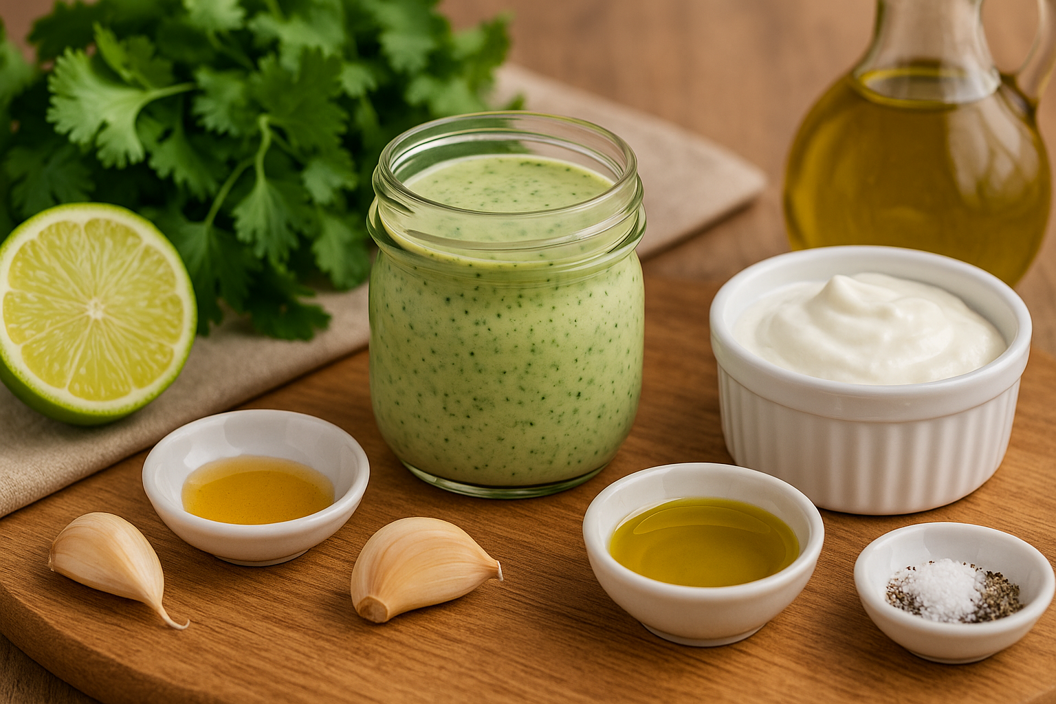 Cómo hacer Aderezo de Cilantro y Limón para tus Ensaladas.