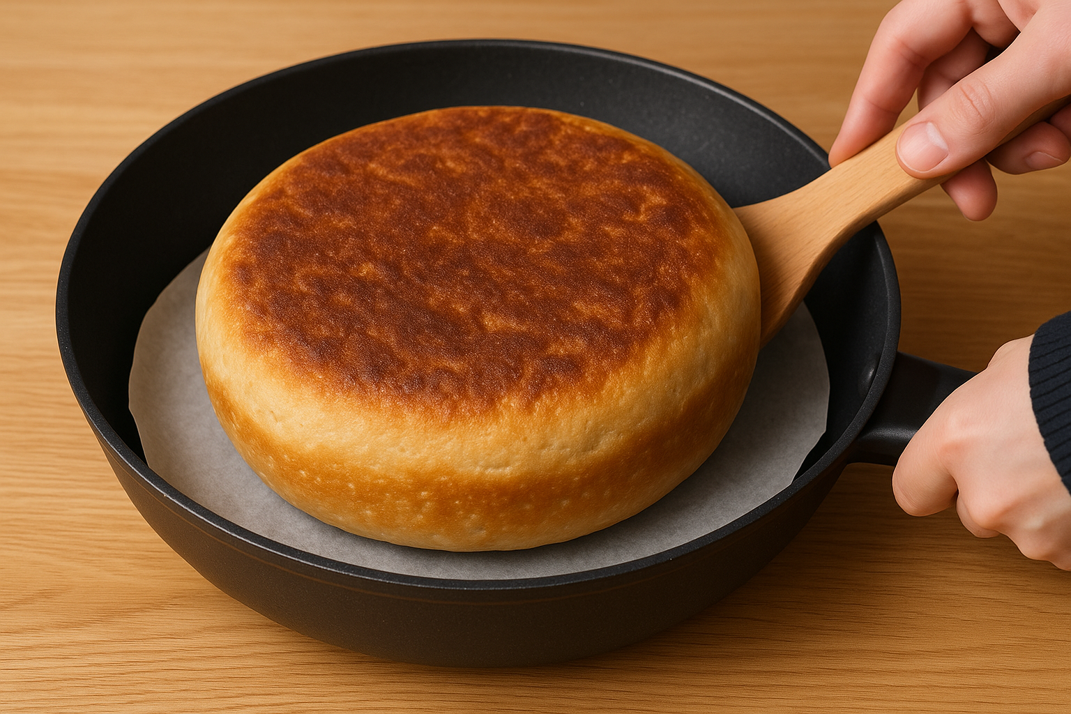 Pan casero en sartén: te muestro cómo hornear pan sin horno en casa – sencillo, rápido y delicioso.