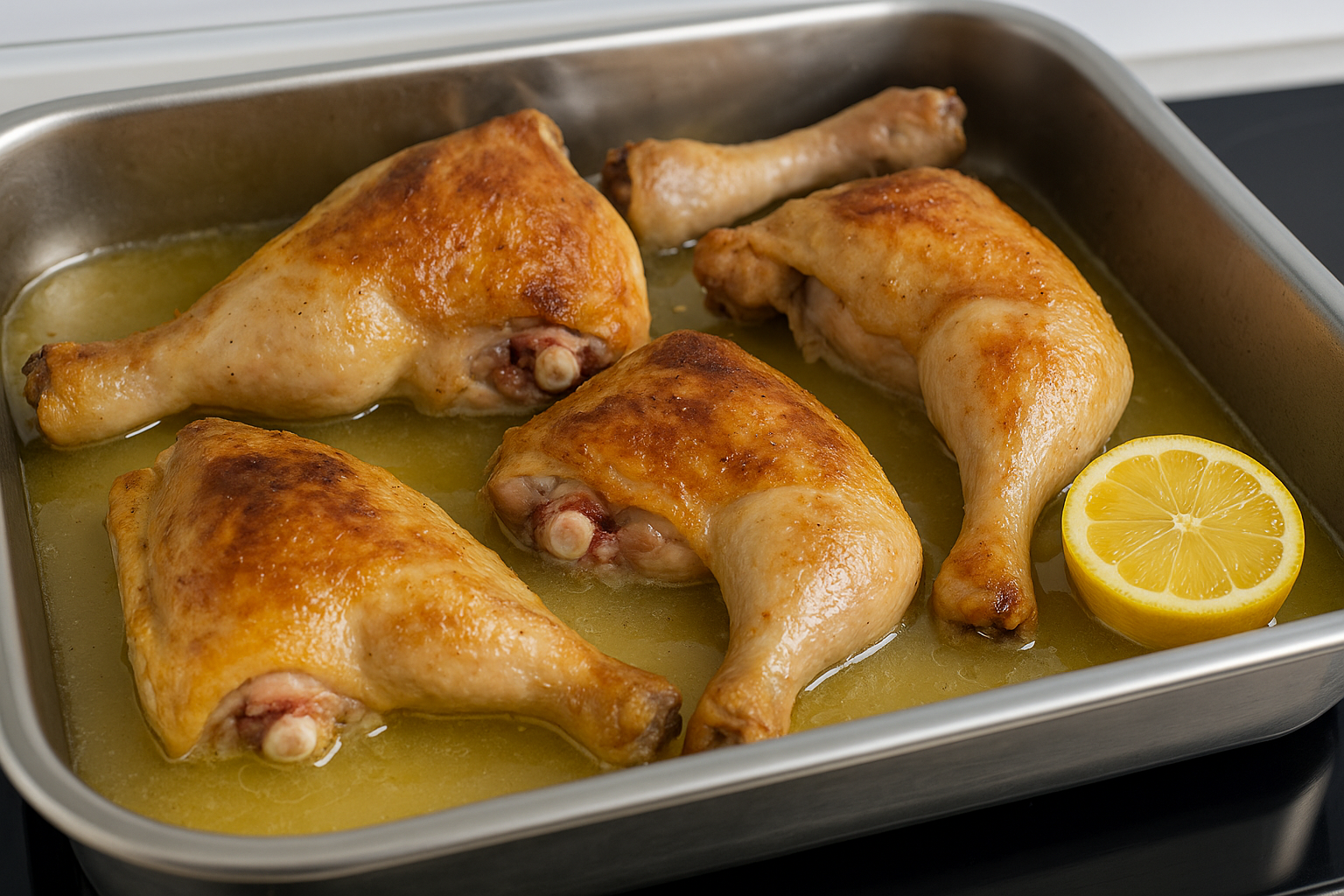 Pollo jugoso sin aceite: solo agua + limón + sal