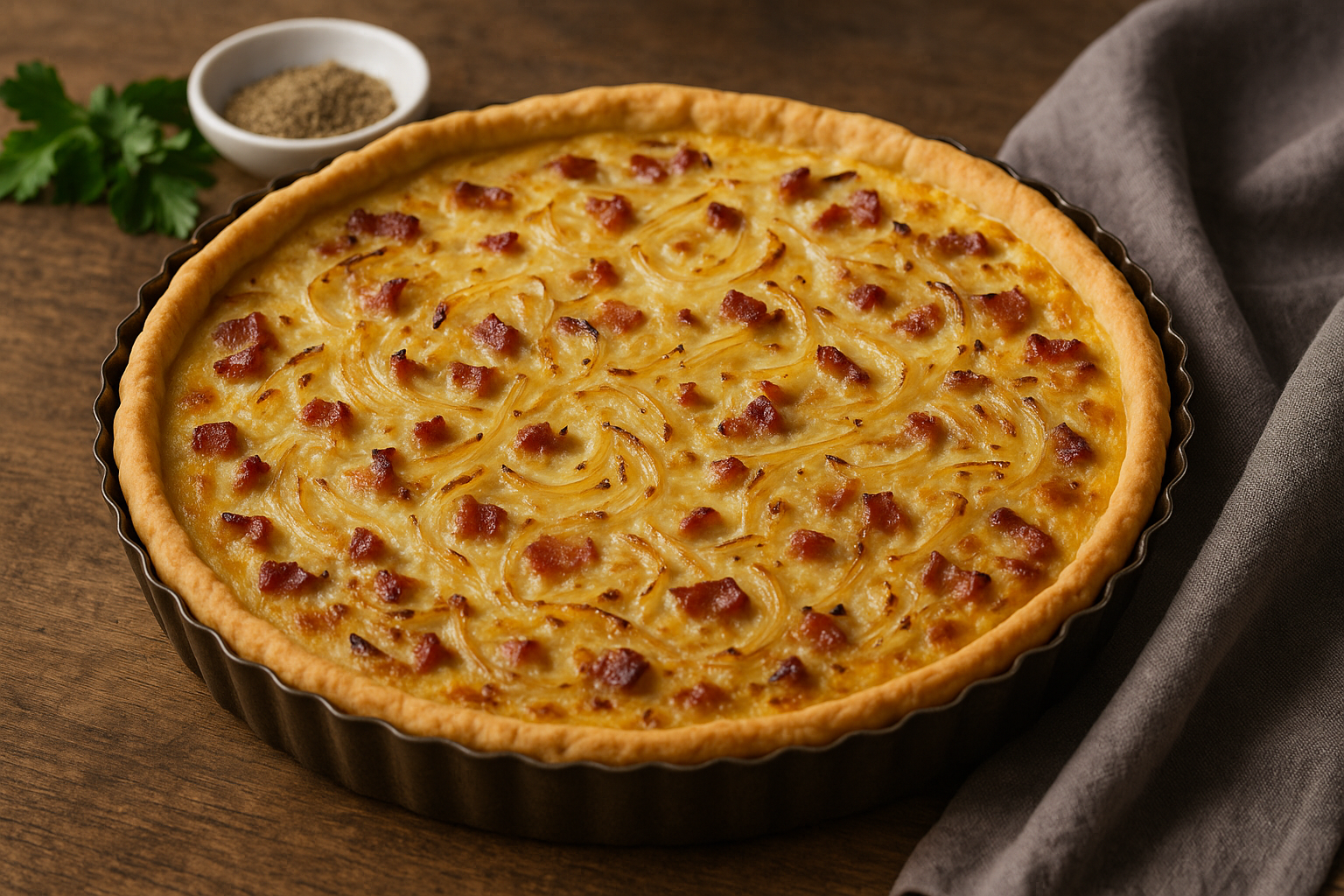 Cómo hacer Tarta Alemana de Cebolla.