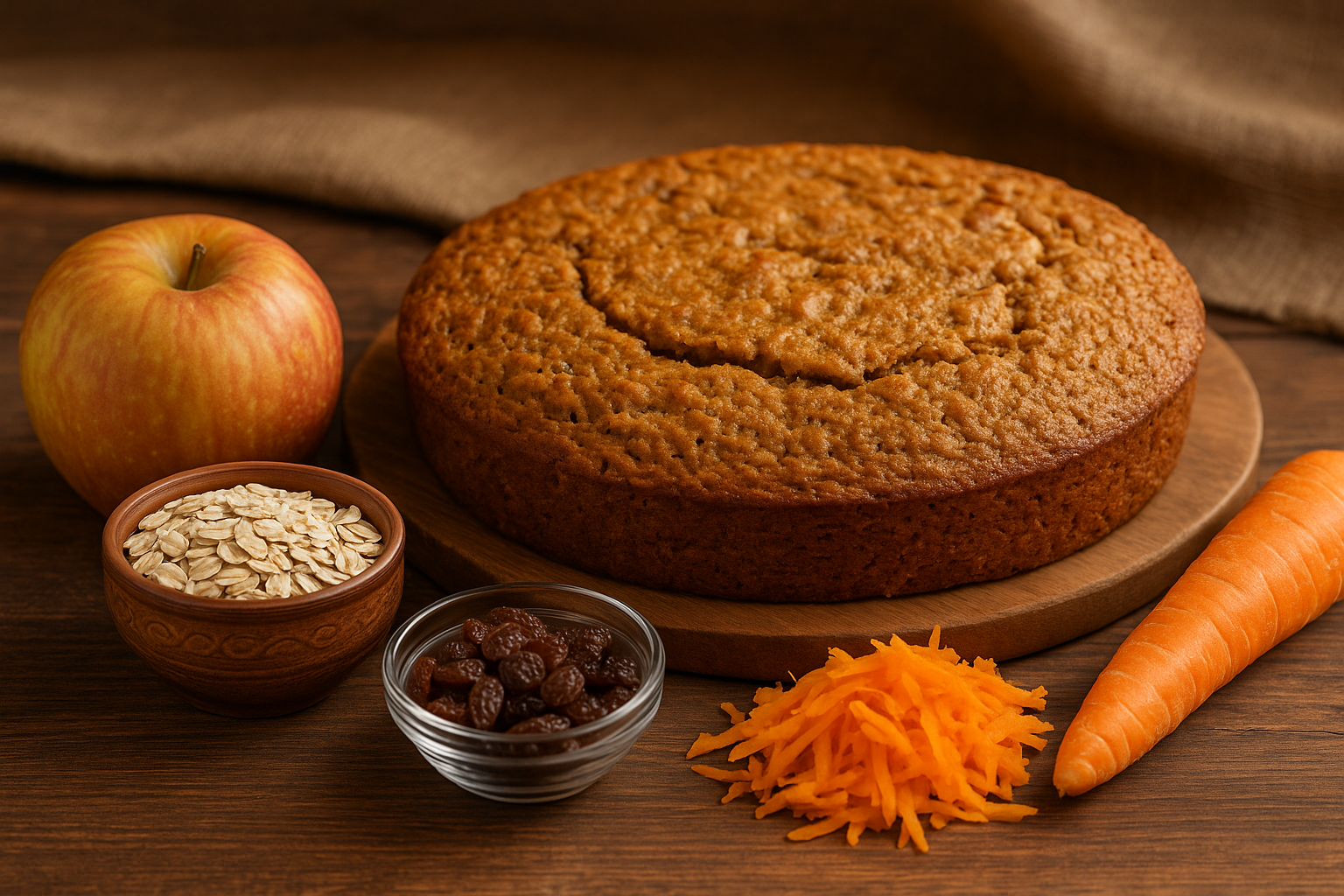 Pastel de avena, manzana y zanahoria: dulce, saludable y sin azúcar