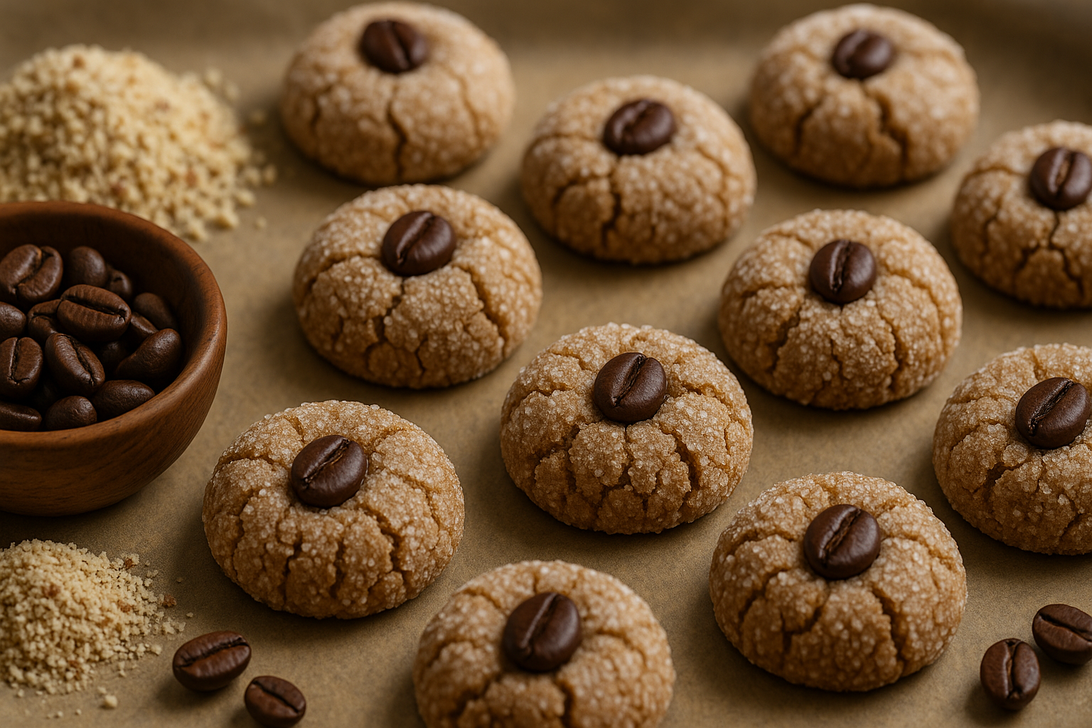 Galletas de café italianas con solo 4 ingredientes ¡sin harina y sin gluten!