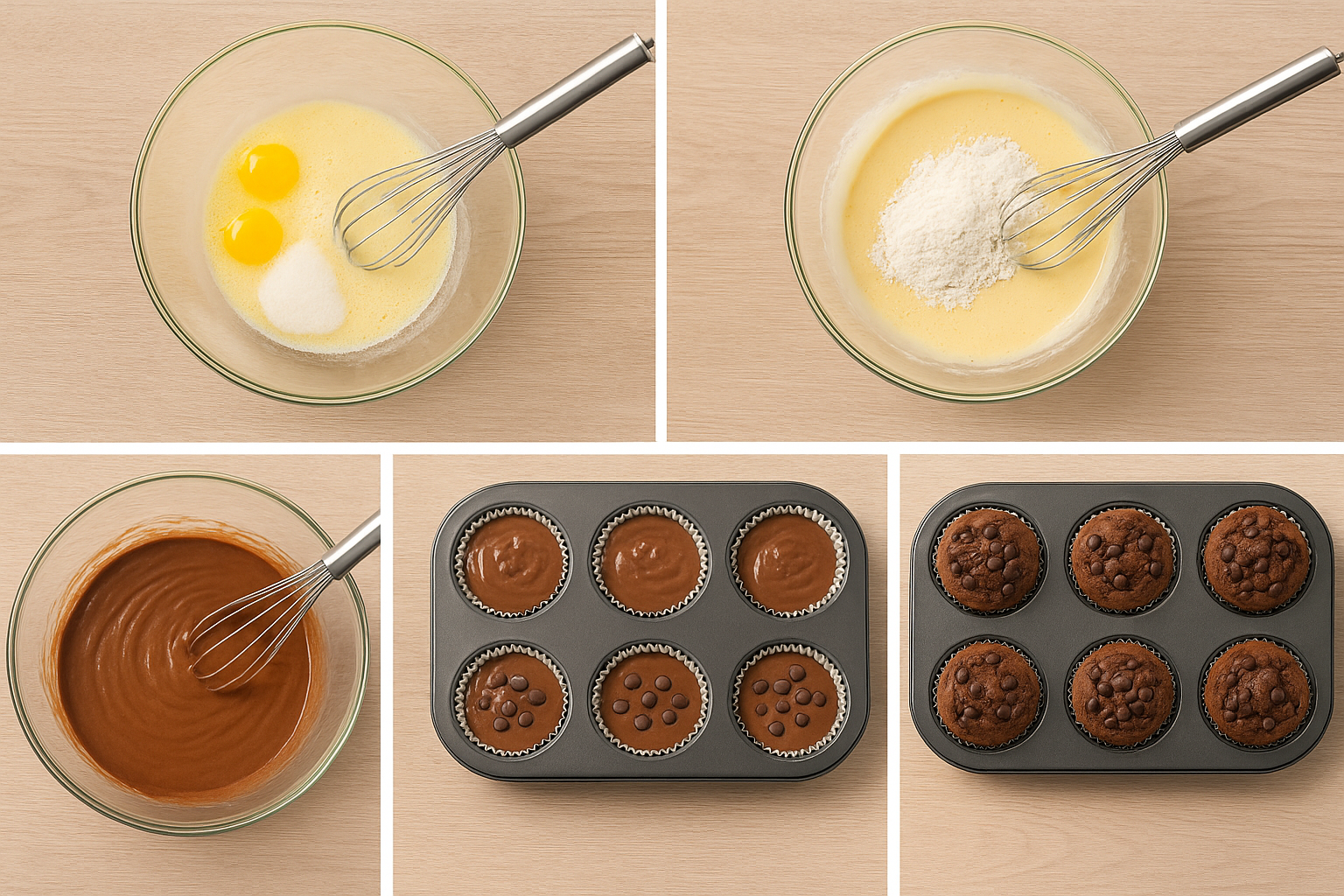 ¡Estos muffins de cacao suizos son simplemente una bomba! ¡Tan tiernos que se derriten en la boca!