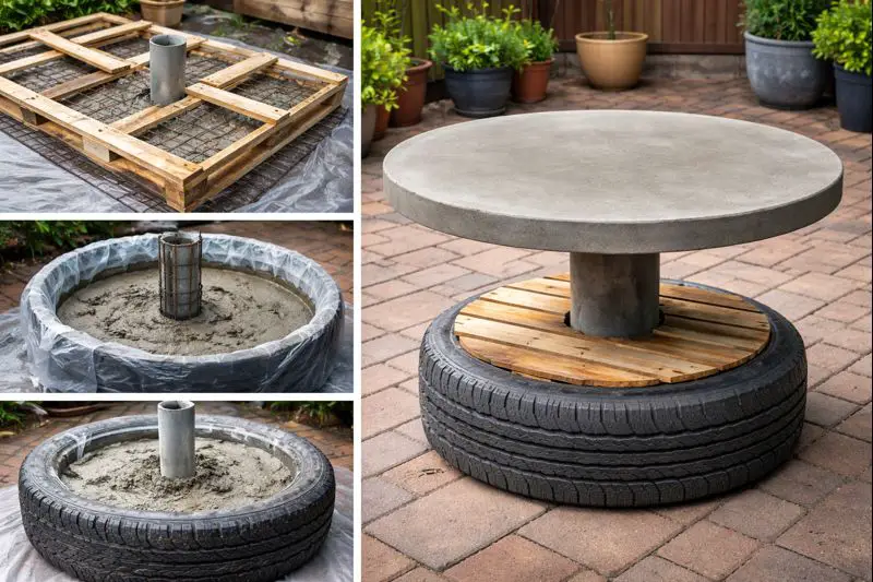 ¡No todo el mundo conoce este secreto! Vierte cemento en palets de madera.