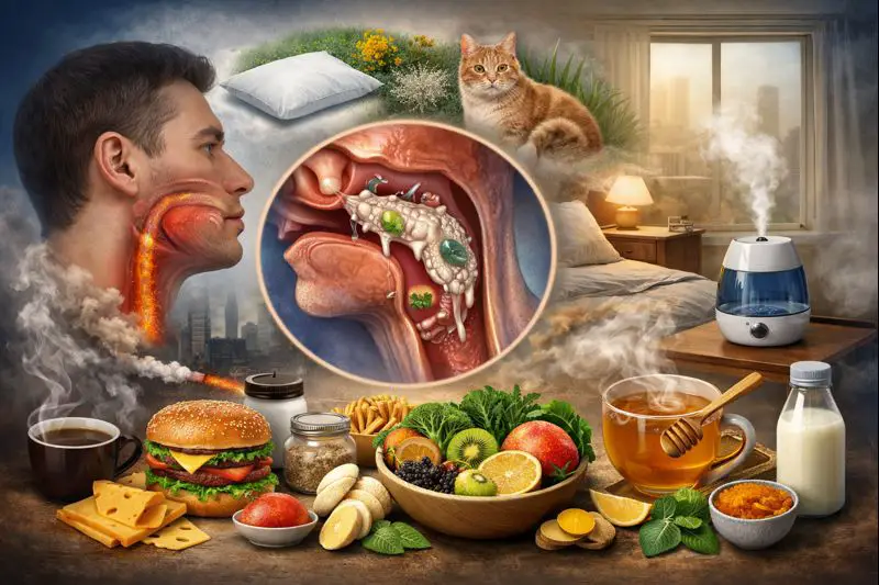 Esta es la verdadera razón por la que tienes mucosidad en la garganta y cómo reducirla de forma natural.