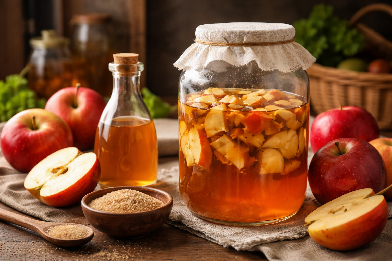 Cómo preparar vinagre de manzana casero y conocer sus usos tradicionales.