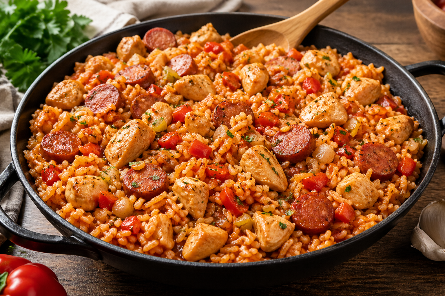 Cena deliciosa y completa en 15 minutos: jambalaya fácil y rápida