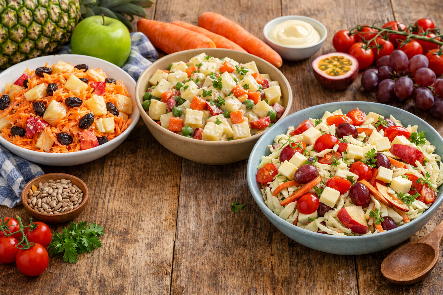 Tres formas fáciles de preparar ensalada de zanahoria con pocos ingredientes.