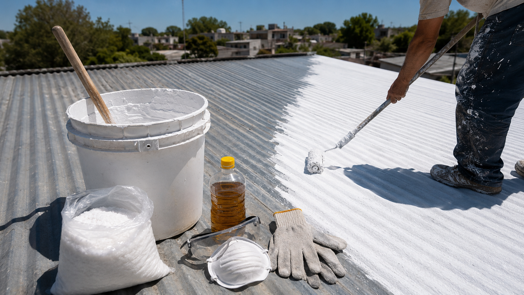 Mezcla casera para ayudar a reducir el calor en techos: alternativa económica para mejorar el confort del hogar.