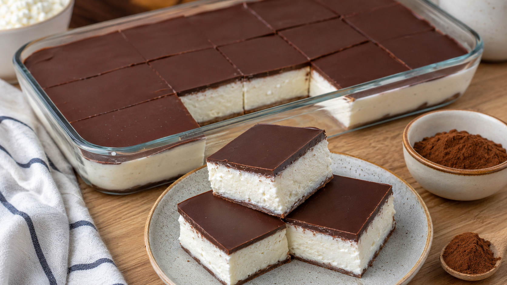 Sin azúcar, chocolate ni aceite: barritas de queso fresco fáciles y nutritivas para disfrutar cuidando tu alimentación.