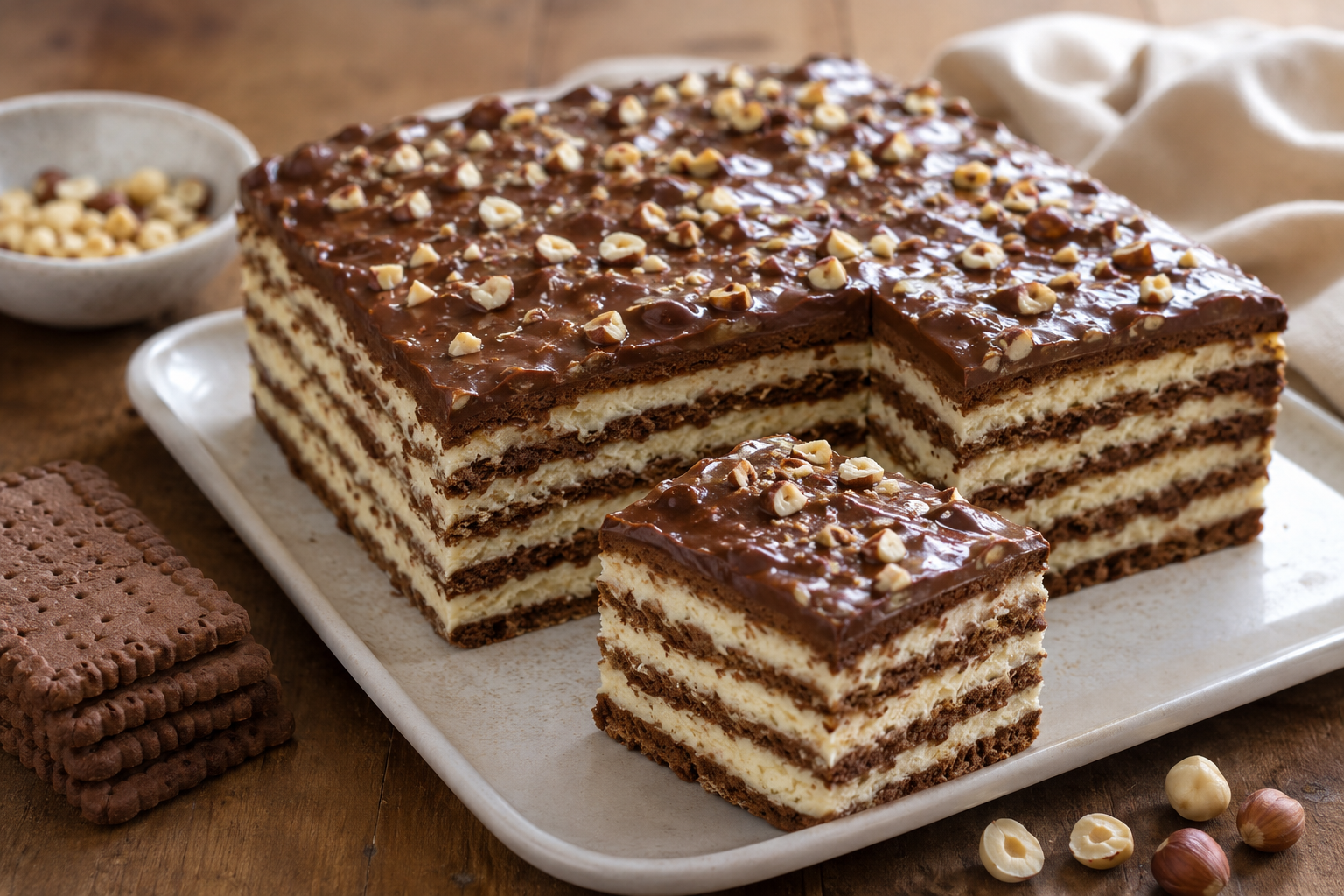 Pastel de galletas sin horno: el postre fácil y delicioso que se prepara en pocos minutos.
