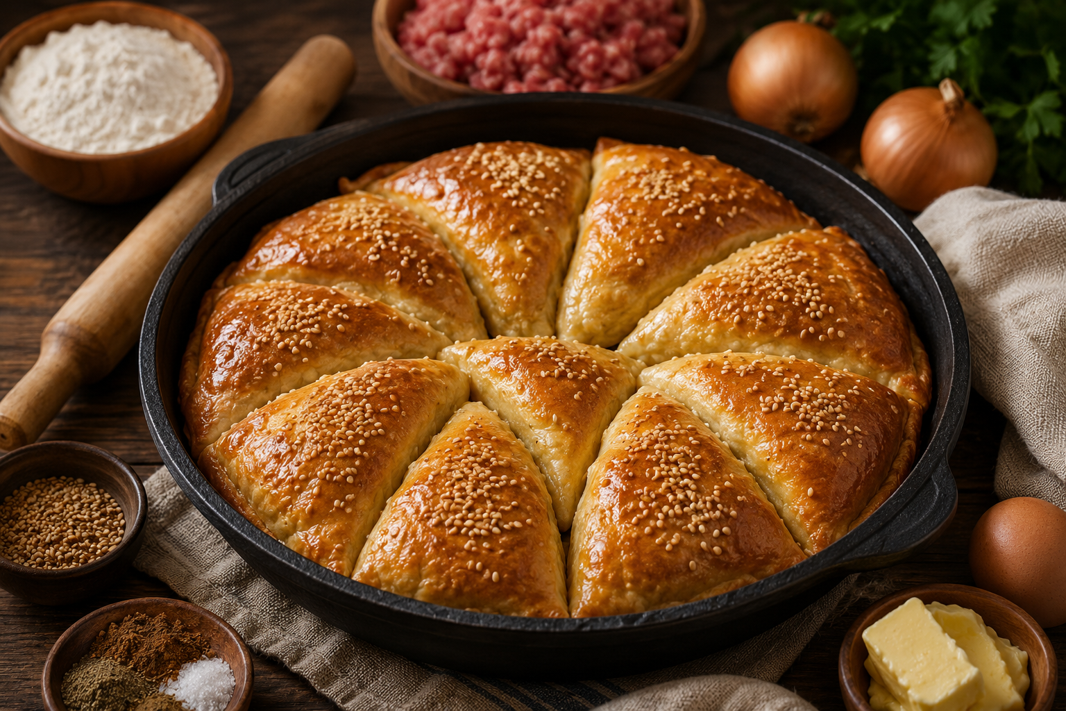 Receta de empanada casera: una preparación tradicional que conquista a todos por su sabor y textura.