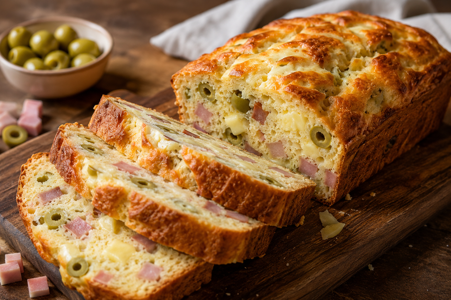 Cómo preparar un budín salado de queso, jamón y aceitunas: una receta fácil, sabrosa y rendidora.
