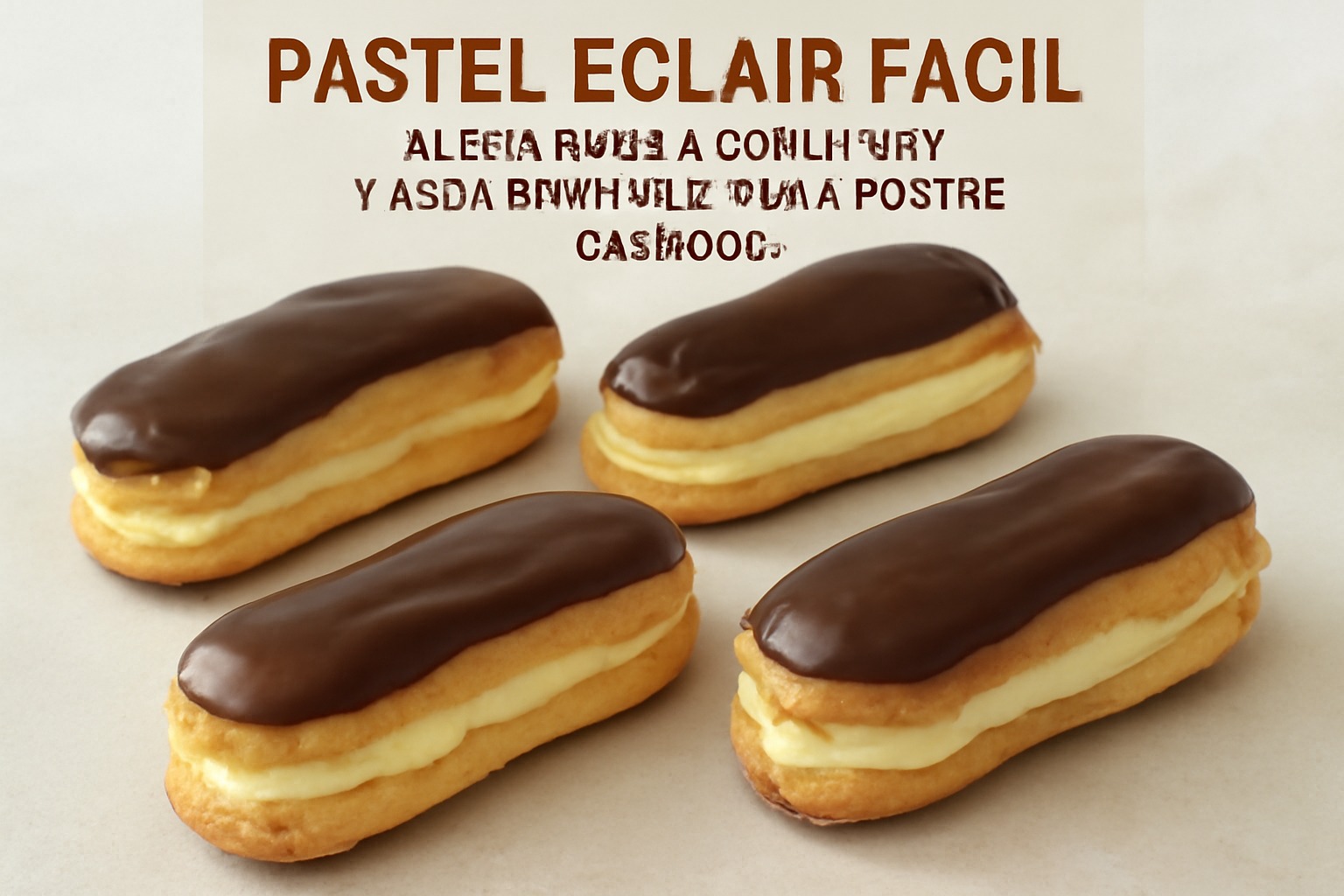 Pastel Eclair Fácil: receta rápida con harina y agua hirviendo para un postre cremoso