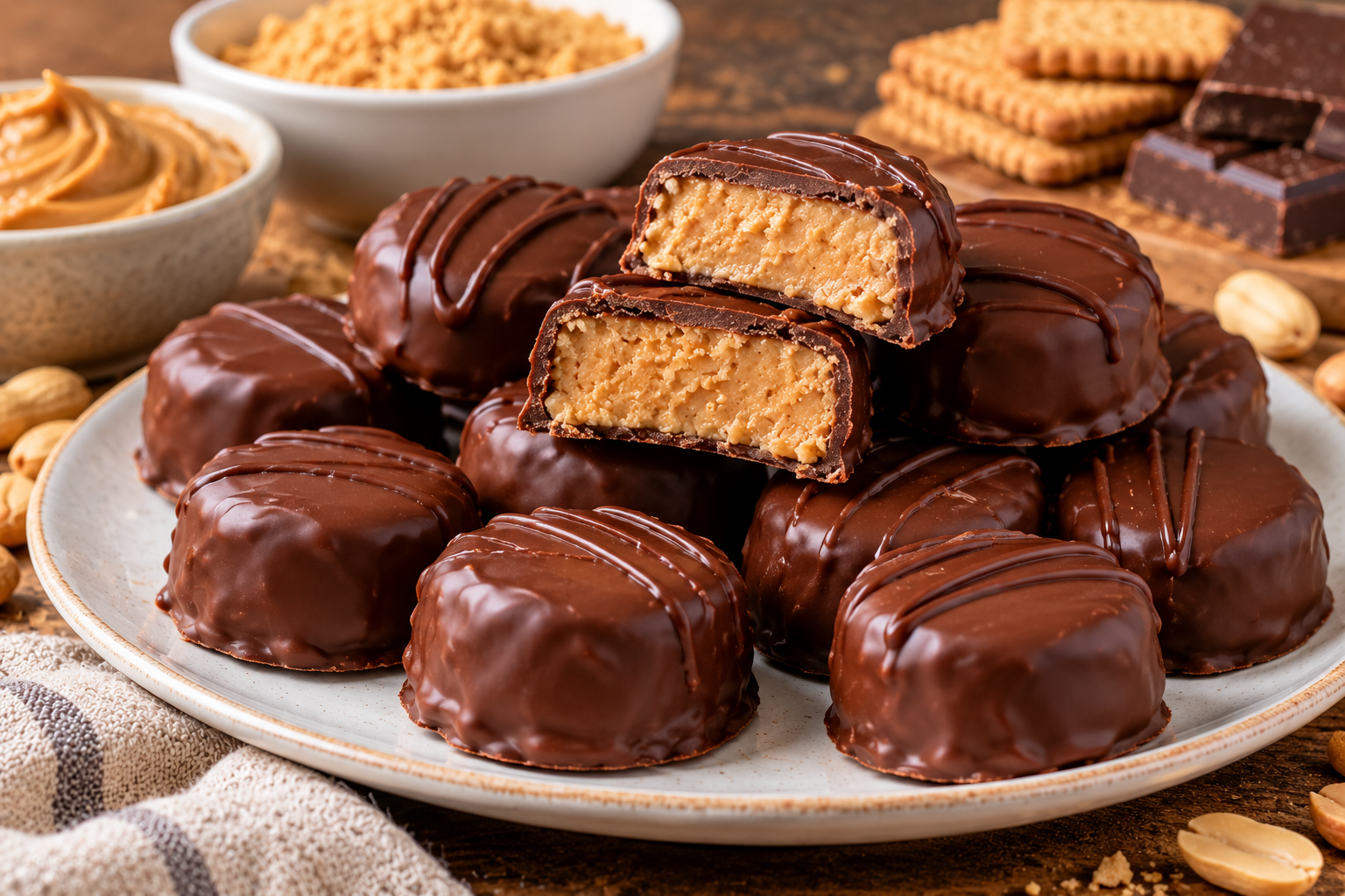 Cómo hacer Bocaditos de Pasta de Maní y Chocolate sin horno