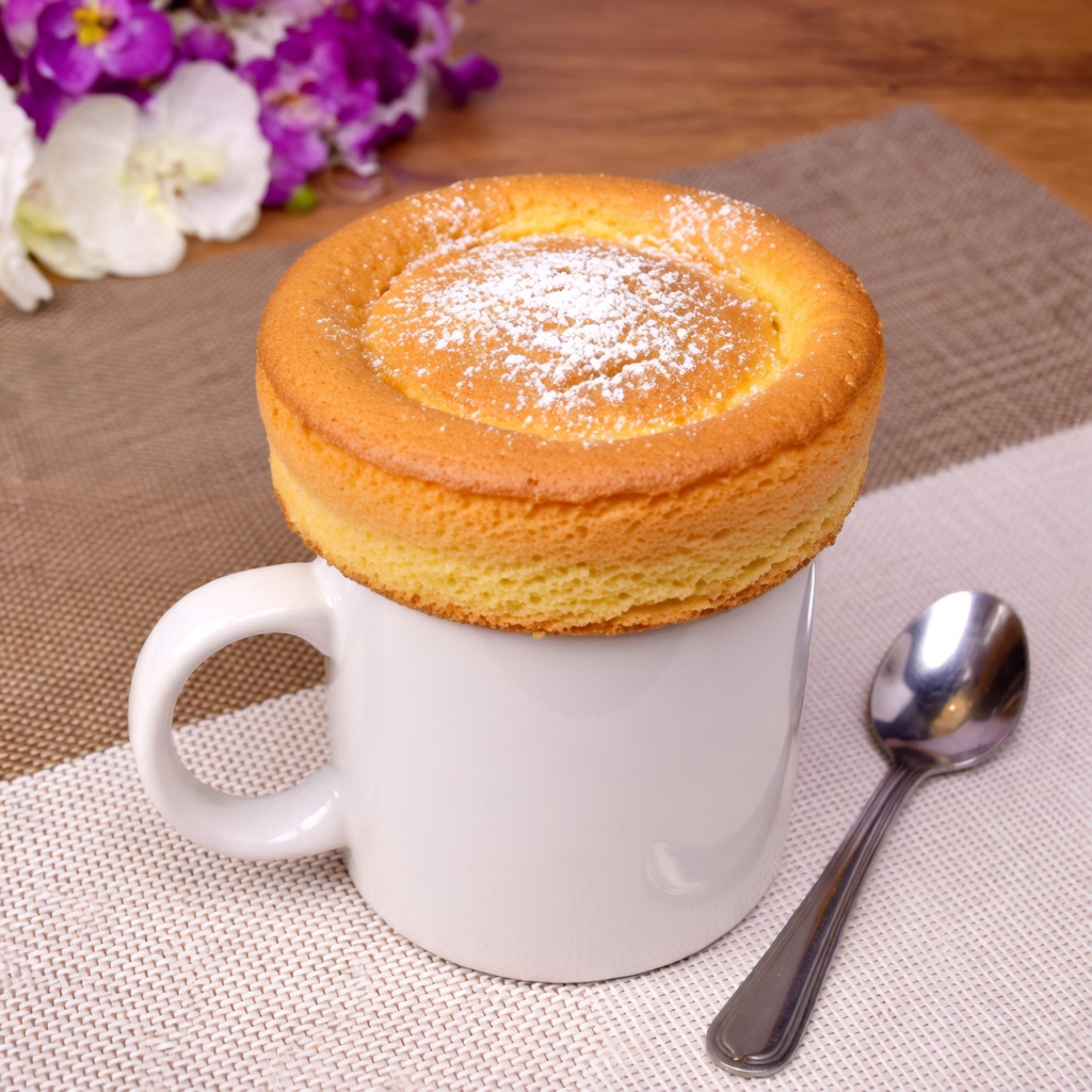 Budín en 2 minutos en el microondas: esponjoso y listo en una taza